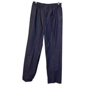 Galyans Rain Pants Mens M Waterproof PVC Nylon Fishing Hunting Rainwear Gray